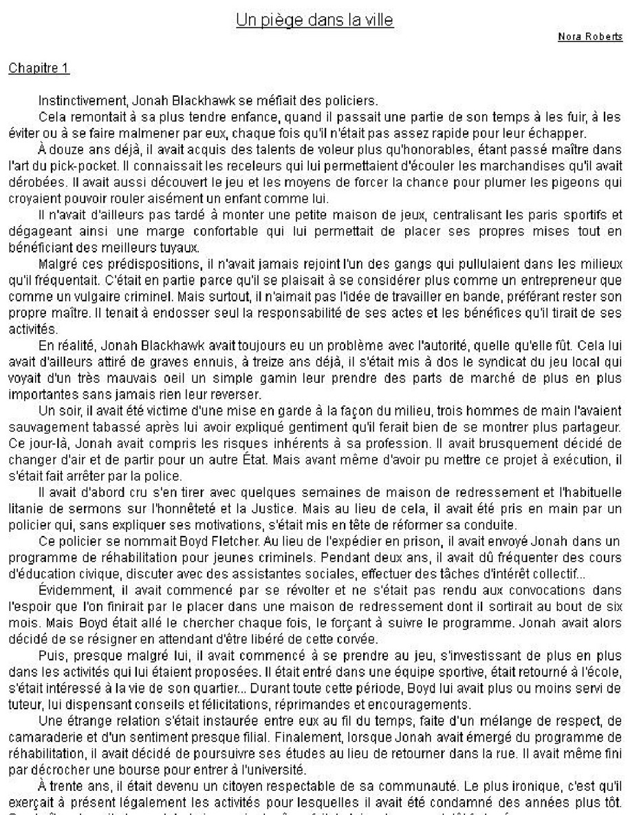 Un piege dans la ville